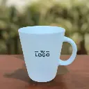 Taza de Cerámica Cónica Blanca .webp