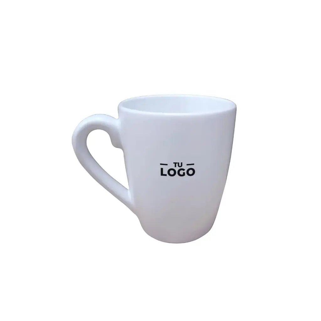Taza de Cerámica Cónica Blanca 