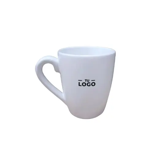 Taza de Cerámica Bombé Blanca