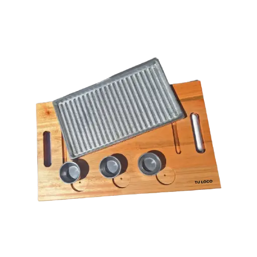 Malaga Cutting Board with Aluminum Plate